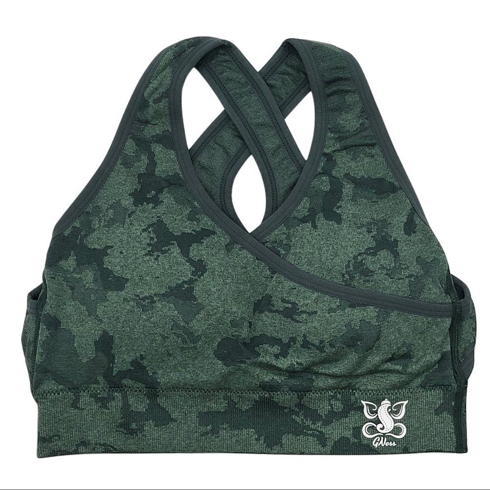 Kami Camo Criss Cross Sports Bra